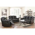 Abbyson Living Brownstone Premium Top-grain Leather Reclining Sofa, Loveseat and Chair