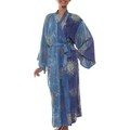Women's 'Blue Welcome' Batik Robe (Indonesia)