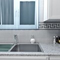 SomerTile 12x12-in Reflections Mini 5/8-in Ice White Glass Mosaic Tile (Pack of 10)