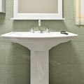 SomerTile 12.25x12-in Penny 3/4-in Lite Green Porcelain Mosaic Tile (Pack of 10)