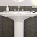 SomerTile 12.25x12-in Penny 3/4-in Black Porcelain Mosaic Tile (Pack of 10)