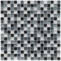 SomerTile 12x12-in Reflections Mini 5/8-in Night Glass Mosaic Tile (Pack of 10)
