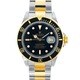 Pre-owned Rolex Submariner Men's Black Two-tone Date Watch