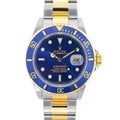 Pre-owned Rolex Submariner Men's Blue Two-tone Date Watch