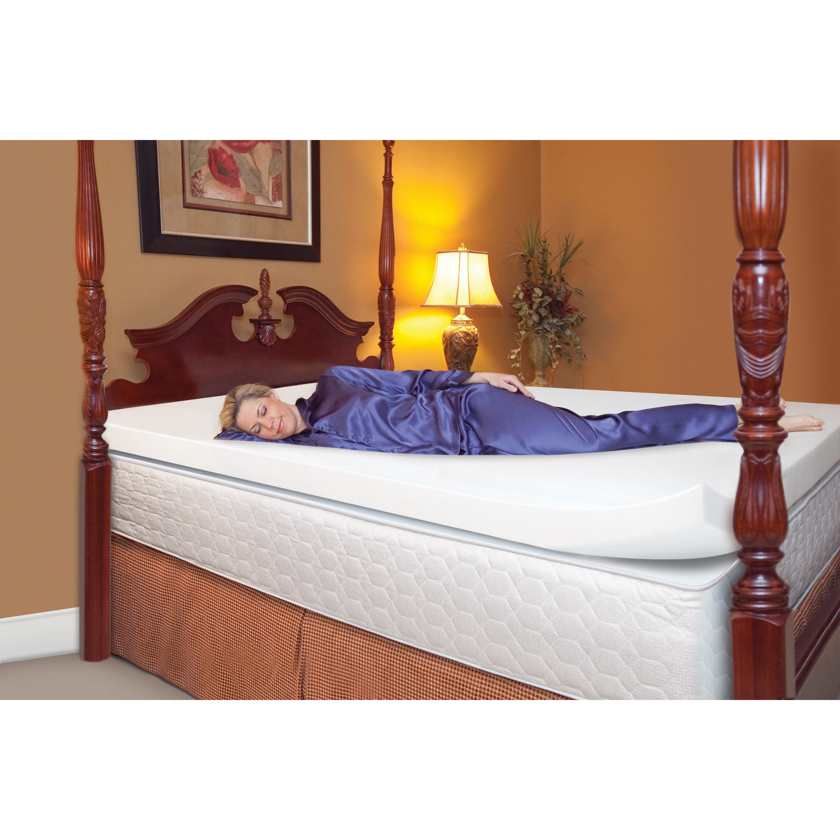 Slumber Solutions 3inch Memory Foam Mattress Topper Overstock