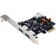 StarTech.com 2 Port PCI Express SuperSpeed USB 3.0 Card Adapter with 