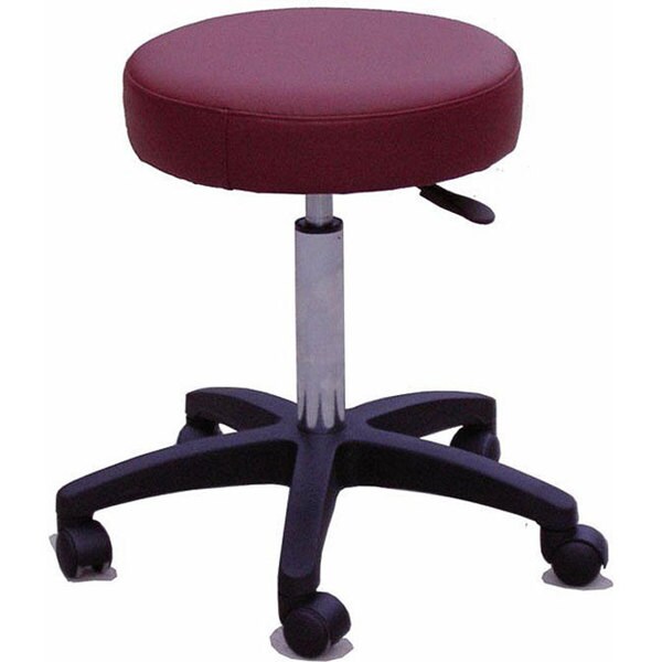 Rolling Adjustable Burgundy Medical/ Massage Stool