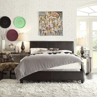 --->  TRIBECCA HOME Castillian Full-Sized Dark Brown Upholstered Bed