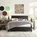 ETHAN HOME Castillian Full-Sized Dark Brown Upholstered Bed