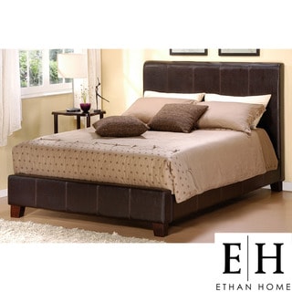 ETHAN HOME Castillian Full-Sized Dark Brown Upholstered Bed