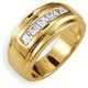Simon Frank 1.01 ct. 14K Yellow Gold Overlay Men's Channel Set Cubic Zirconia Band In Size 9 (As Is Item)