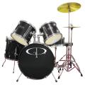 GP Percussion Black Complete 5-piece Drumset