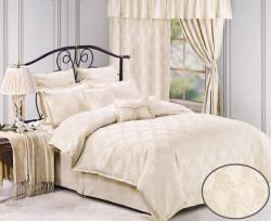Petal Vine 7-piece King Jacquard Comforter Set