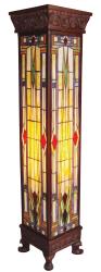 Mission Design Tiffany-style Pedestal Lamp