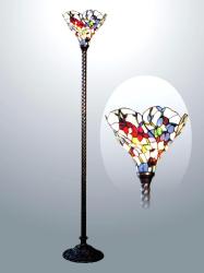 Tiffany-style Floral Design Torchiere 
