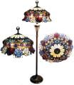 Tiffany-style Rose Design 3-light Bronze Floor Lamp