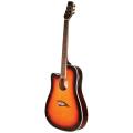 Kona Left-handed Thin High-gloss Spruce Acoustic/ Electric Guitar