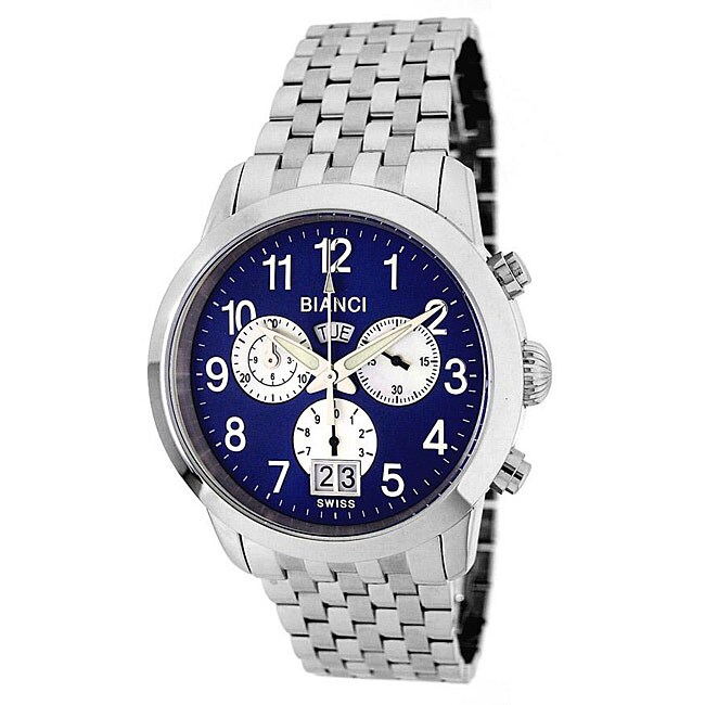 Roberto Bianci Men's 'Eleganza' Chronograph Blue Dial Watch 