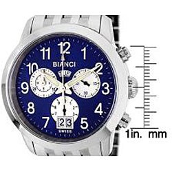 Roberto Bianci Men's 'Eleganza' Chronograph Blue Dial Watch 