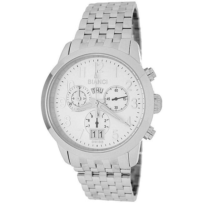 Roberto Bianci Men's 'Eleganza' Chronograph White Dial Watch