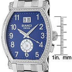 Roberto Bianci Men's Silver and Diamond Watch