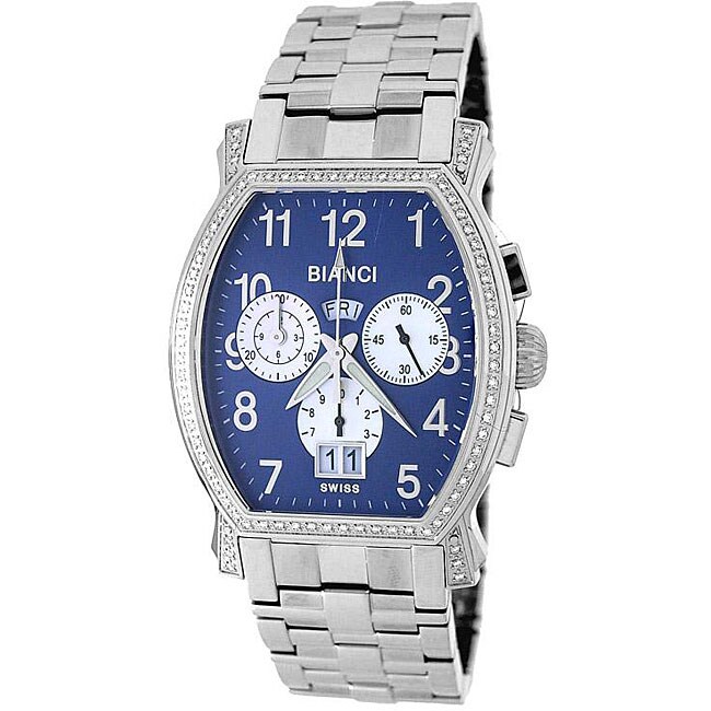 Roberto Bianci Men's 'Eleganza' Diamond-accent Stainless Steel Chronograph Watch