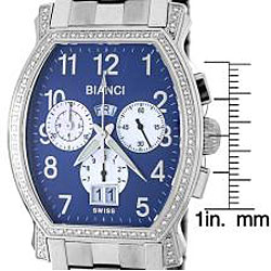 Roberto Bianci Men's 'Eleganza' Diamond-accent Stainless Steel Chronograph Watch