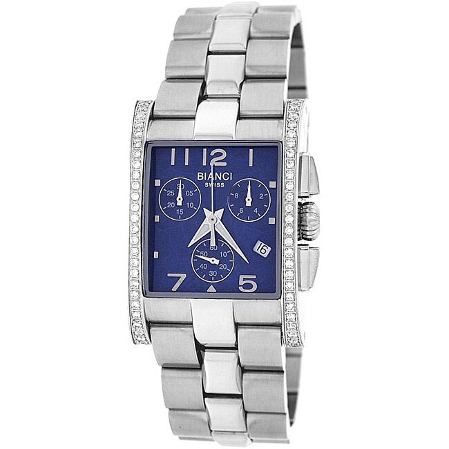 Roberto Bianci Unisex Diamond Chronograph Watch with Blue Dial