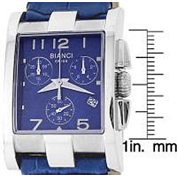 Roberto Bianci Unisex Diamond Chronograph Watch with Blue Dial