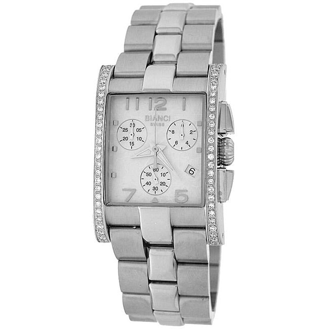 Roberto Bianci Unisex Diamond Chronograph Watch in Silver