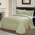 Vibrant Solid-colored Cotton Quilted French Tile Bedspread