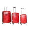 Rockland Elite Designer Red 3-piece Hardside Spinner Luggage Set
