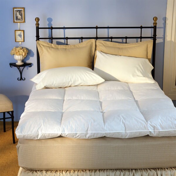 Luxurious Baffle Box 230 Thread Count White Goose Featherbed