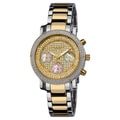 Akribos XXIV Women's Diamond Quartz Chronograph Round Bracelet Watch
