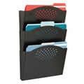 Safco Steel Wall Rack with Three Letter Size Pockets