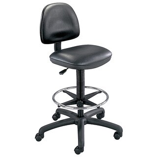 Safco Black Precision Vinyl Drafting Chair/ Foot Ring
