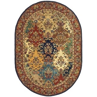 Handmade Heritage Heirloom Multicolor Wool Rug (4'6 x 6'6 Oval)