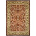 Handmade Heritage Treasures Red/ Gold Wool Rug (6' x 9')