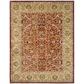 Handmade Heritage Treasures Red/ Gold Wool Rug (8'3 x 11')