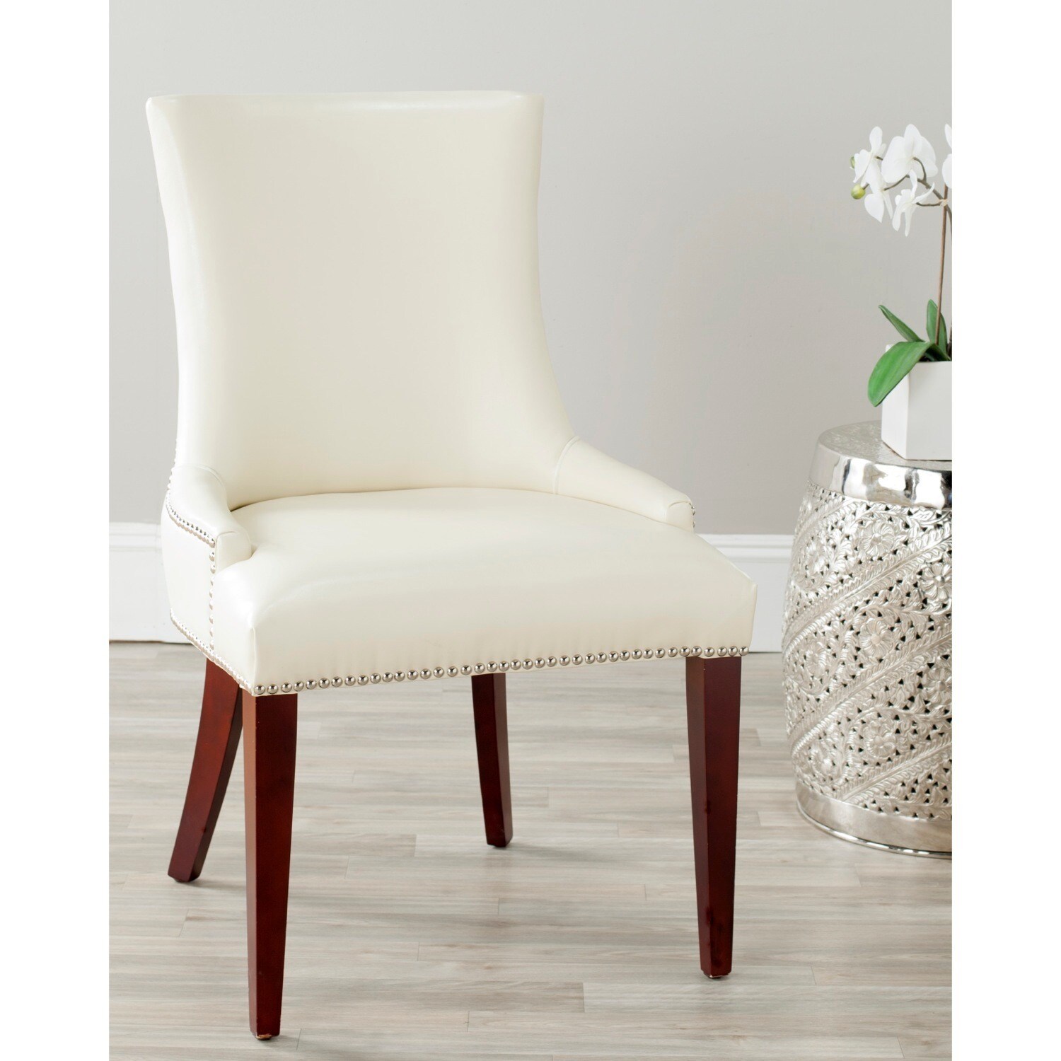 Safavieh Becca Cream Leather Dining Chair - Overstock™ Shopping - Great