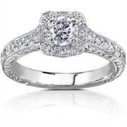14k White Gold 3/4ct TDW Diamond Engagement Ring