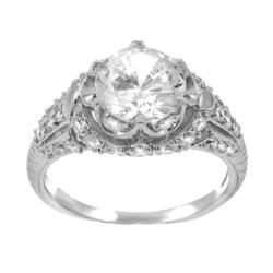 Tressa Sterling Silver Round-cut CZ Ring