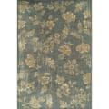 Alexa Kharma Collection Groombridge Floral Green Rug (6'7 x 9'4)