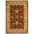 Lyndhurst Collection Majestic Red/ Ivory Rug (9' x 12')