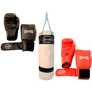 Pro Quality Set of 2 Pairs Boxing Gloves and Punching Bag-Image