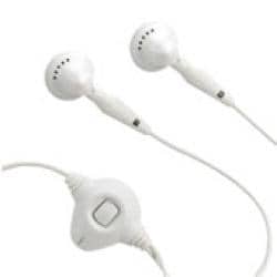 Blackberry White Hands-free Earbud Stereo Headset (Bulk Packaging)