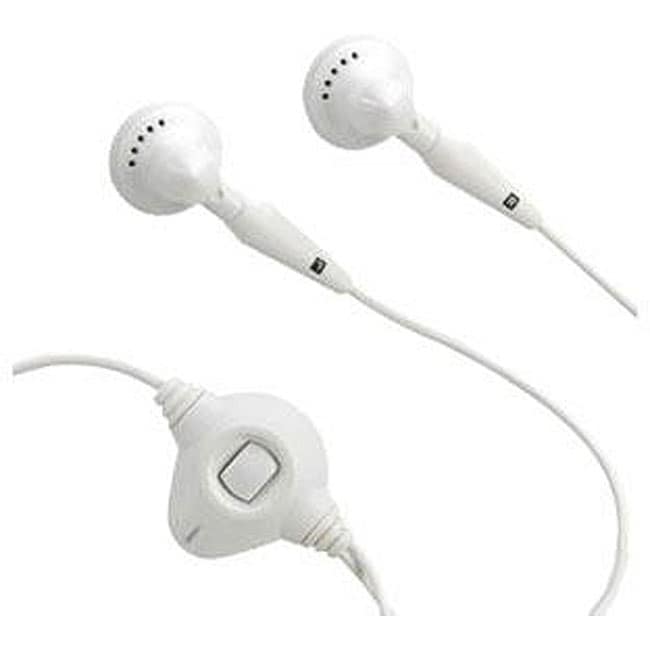 Blackberry White Hands-free Earbud Stereo Headset (Bulk Packaging)