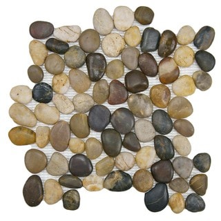 @@@ >  SomerTile 12x12-in Riverbed Multi Natural Stone Mosaic Tile (Pack of 10)