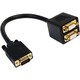 StarTech.com 1 ft VGA to 2x VGA Video Splitter Cable M/F