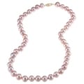 DaVonna 14k 9-10mm Pink FW Pearl Necklace (16-36 in) with Gift Box